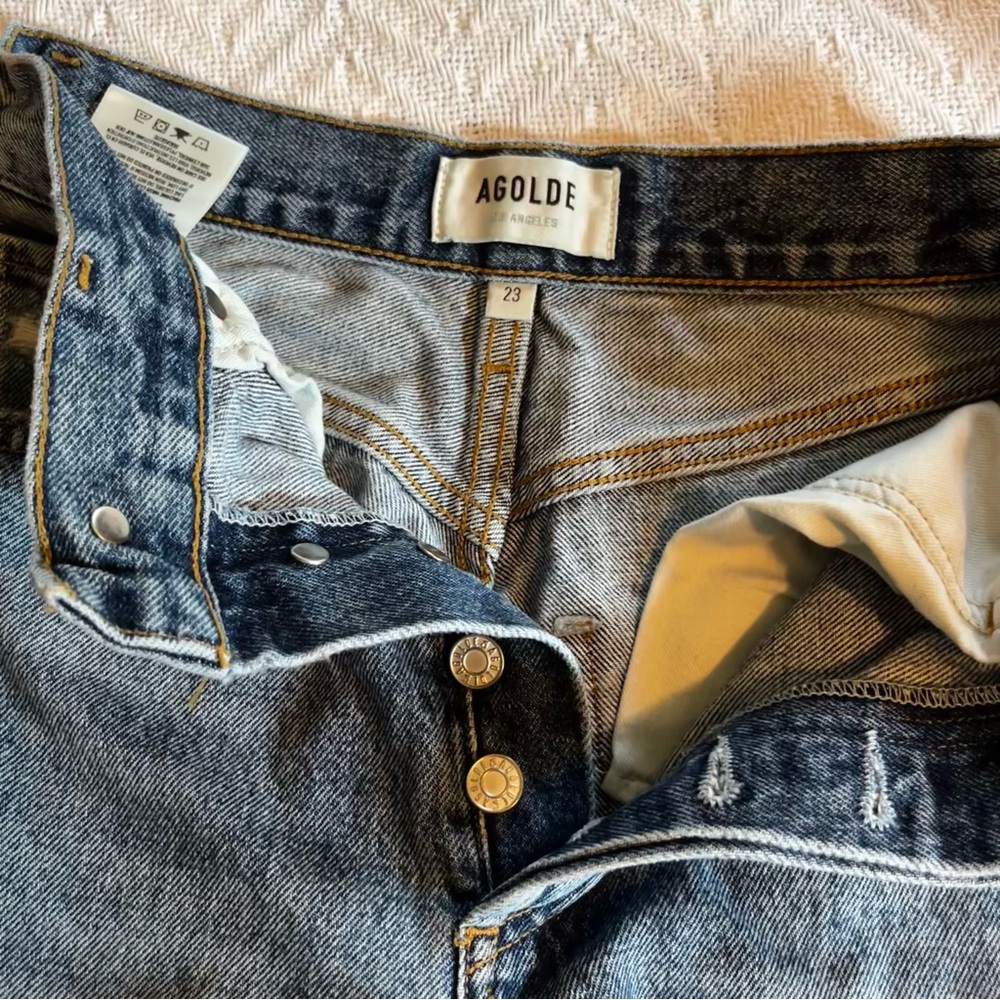 Agolde Riley High Rise Straight Jeans in Endless (size 23) - Picture 3 of 6